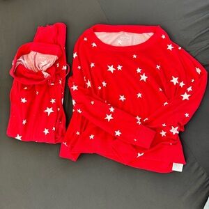Gilly Hicks Red Starry Pajama Set